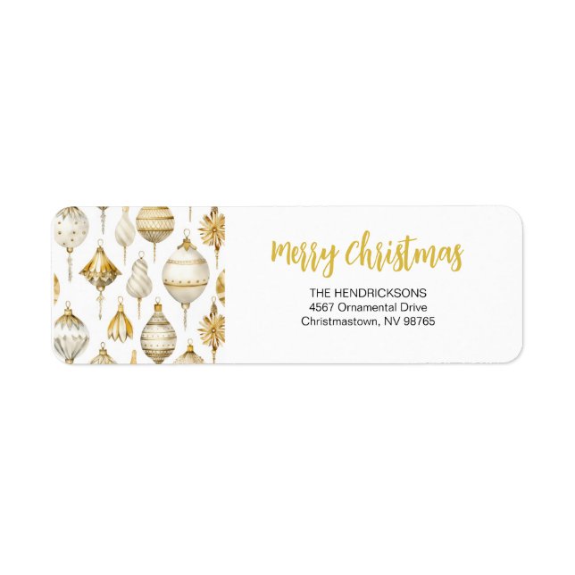 Étiquette Ornements Vintages Gold Argent (Devant)