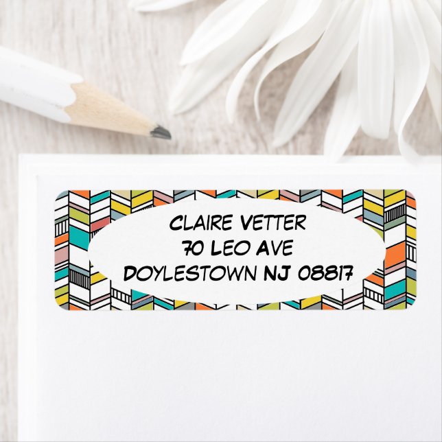 Étiquette Os à perches modernes du milieu du siècle (En situation)