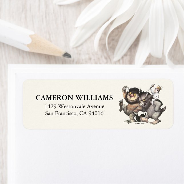 Étiquette Où les choses sauvages sont des caractères (En situation)