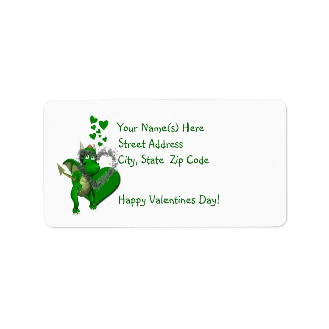 Étiquette Oui, Dragons Besoin Valentines Retourner les étiqu (Devant)