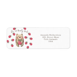 Étiquette Ours - on peut attendre baby shower
