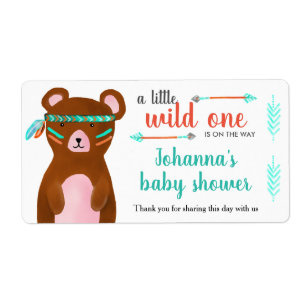 Étiquette Ours tribal   Un Baby shower sauvage en Merci