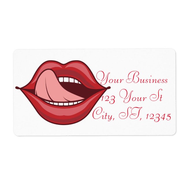 Étiquette Ouvrir les lèvres rouges Thunder_Cove (Devant)