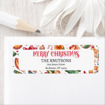 Pain d'épices Adresse de retour de Noël personnali