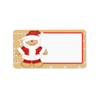 Étiquette Pain d'épices Santa Claus
