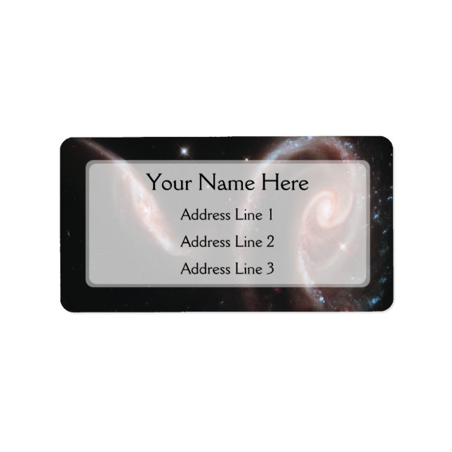 Étiquette Paire Galaxie Arp 273 (télescope Hubble) (Devant)