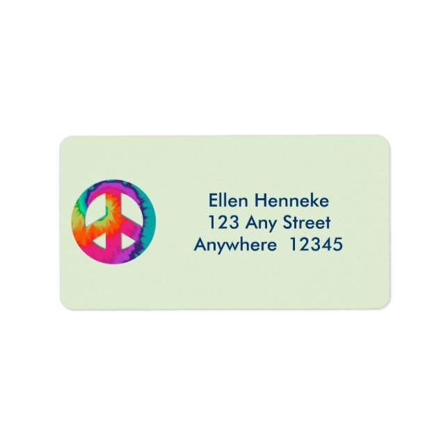 Étiquette Paix psychédélique (Devant)