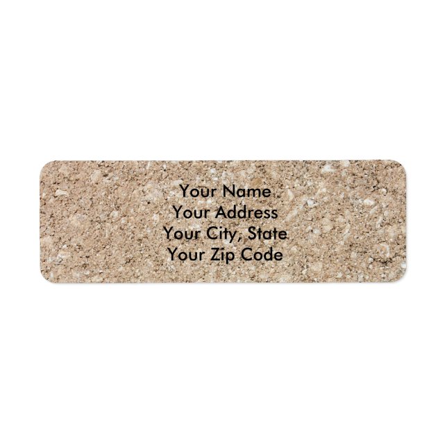 Étiquette Pale Peachy Cement Beige Trottoir (Devant)