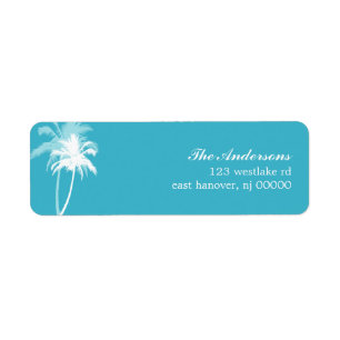 Étiquette Palmiers Plage tropicale Mariage