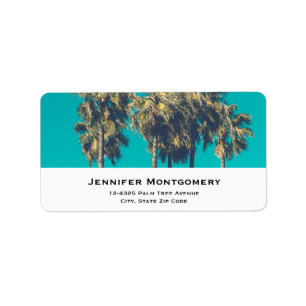 Étiquette Palmiers tropicaux Californie Rétro