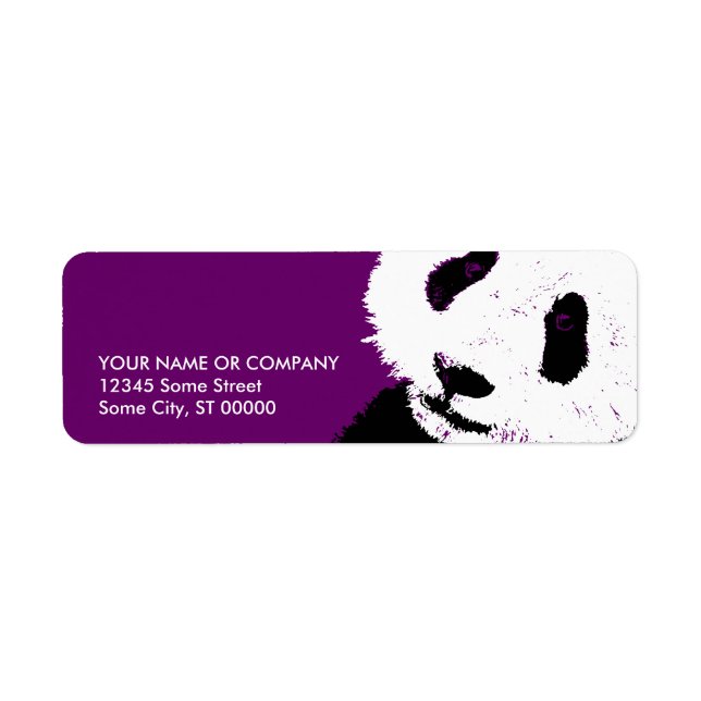 Étiquette panda. (Devant)