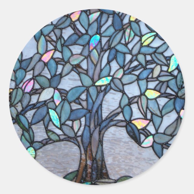 Étiquette "Panneau Arbre" en verre (Devant)