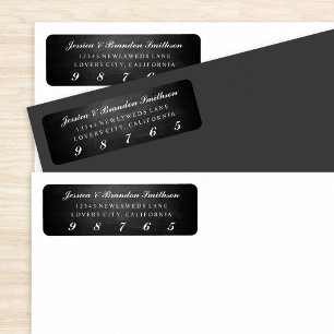 Étiquette Panneau noir blanc Chalkboard Adresse de retour Ét