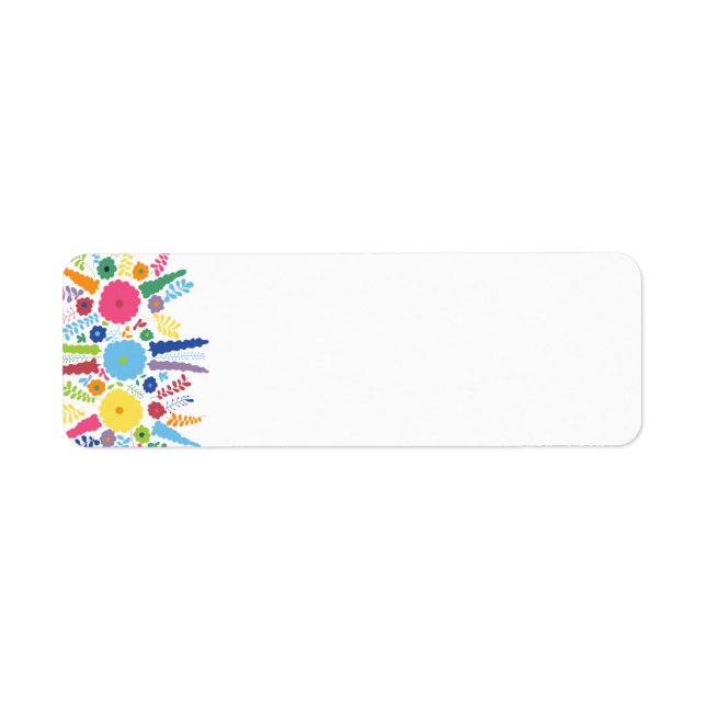 ÉTIQUETTE PAPER558 BRIGHT COLORFUL HAPPY FLOWERS (Devant)