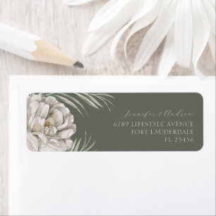 Étiquette Papier à en-tête Floral Aquarelle Rustique Vert