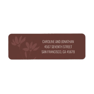 Étiquette Papier à en-tête Floral en Terracotta Moderne