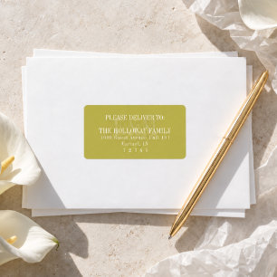 Étiquette Papier à lettre Monogramme Citron Vert Moderne pou
