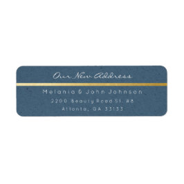 Étiquette Papier gris bleu Kraft blanc Nouvelle adresse RSVP