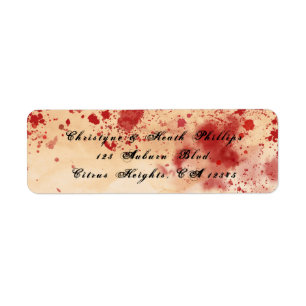 Étiquette Papier Halloween gothique de mariage de vintage sa