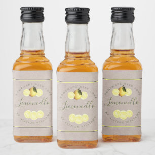 Étiquette papier Limoncello Kraft fait maison sur