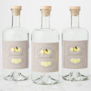 Étiquette papier Limoncello Kraft fait maison sur