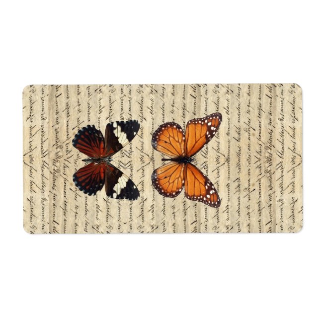 Étiquette papillon (Devant)