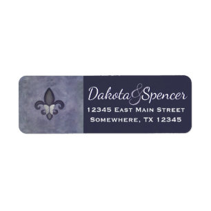 Étiquette Papillon d'argent à la fleur d'argent violette t