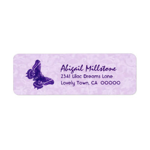 Étiquette Papillon pourpre V004