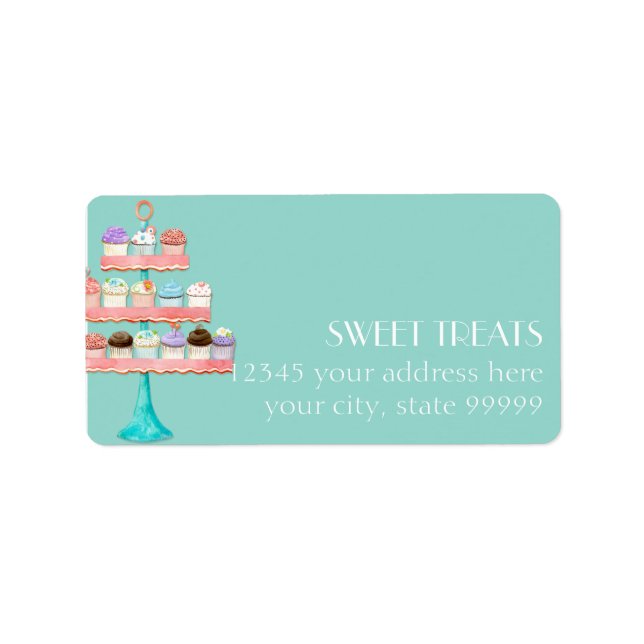 Étiquette Paquet d'affaires Cupcake Dessert Baking Bakery (Devant)