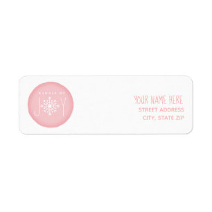 Étiquette Paquet de baby shower d'hiver de rose de joie
