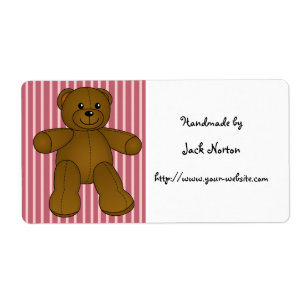 Étiquette Par - ours de nounours brun mignon fait main