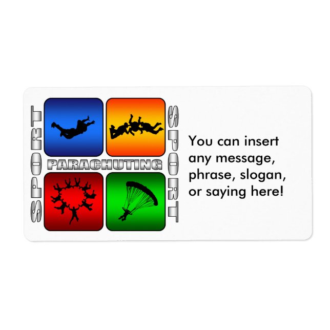 Étiquette Parachutage spectaculaire (Devant)