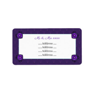 Étiquette Parapluie violet & coeurs.7