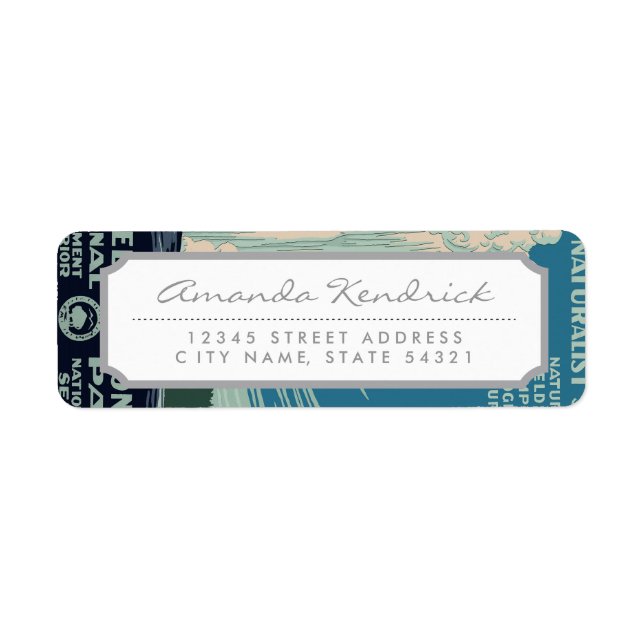 Étiquette Parc national de Yellowstone (Devant)