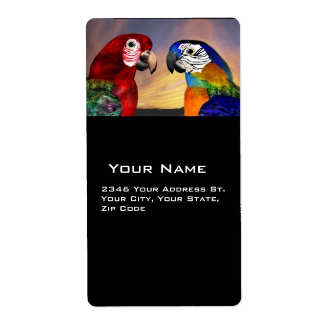 ÉTIQUETTE PARROS HYPER / ARBRE ROUGE ET BLEU (Devant)