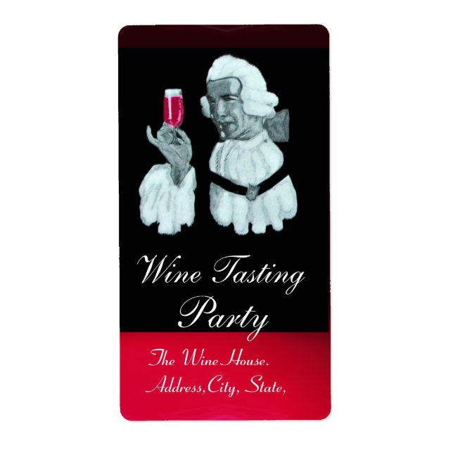 ÉTIQUETTE PARTI DÉGUSTATION DE VIN SOMMELIER (Devant)