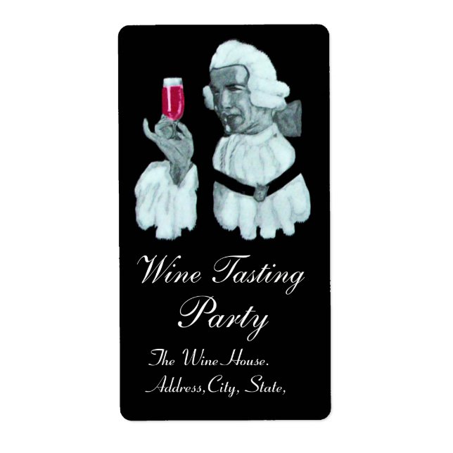 ÉTIQUETTE PARTI DÉGUSTATION DE VIN SOMMELIER (Devant)