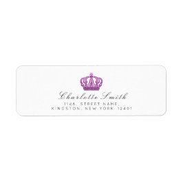 Étiquette Parties scintillant rose magenta RSVP Couronne pri