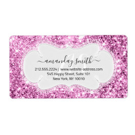 Étiquette Parties scintillant rose Mariage de la mariée RSVP