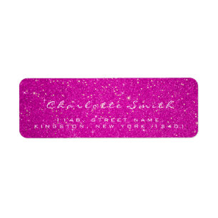 Étiquette Parties scintillant rose rose RSVP Rose chaud Gold
