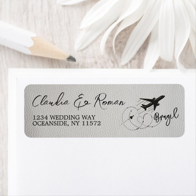 Étiquette Passeport du Brésil blanc (En situation)