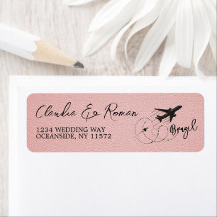 Étiquette Passeport du Brésil rose