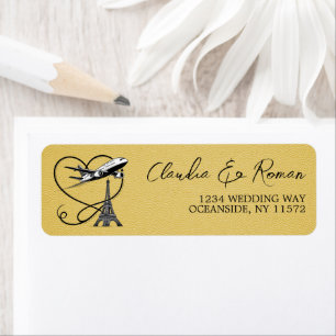 Étiquette Passeport Paris Jaune