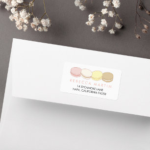 Étiquette Pastel French Macarons Adresse de retour