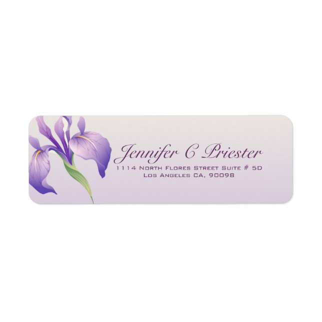 Étiquette Pastel Lavender Purple Fleur Spa naturel (Devant)