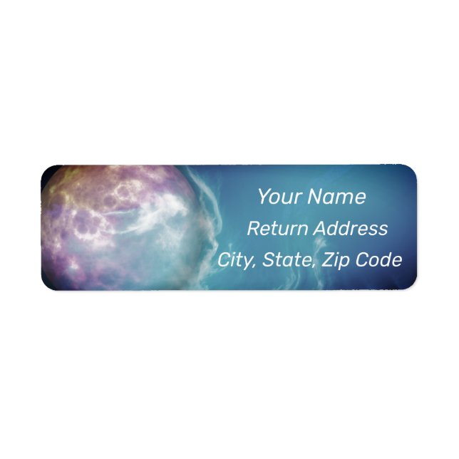 Étiquette Pastel Planet Personnaliser l'adresse (Devant)