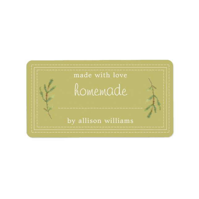 Étiquette Pâtisserie Rustique Maison de Produits Pâtisés Con (Devant)