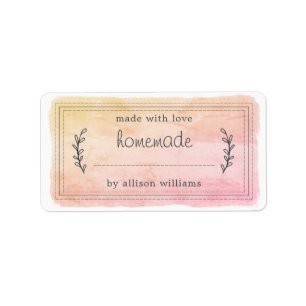 Étiquette Pâtisserie Rustique Maison Pouvant Oranger Rose