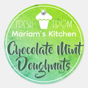 Étiquette pâtisserie Turquoise Cupcake de la Monna