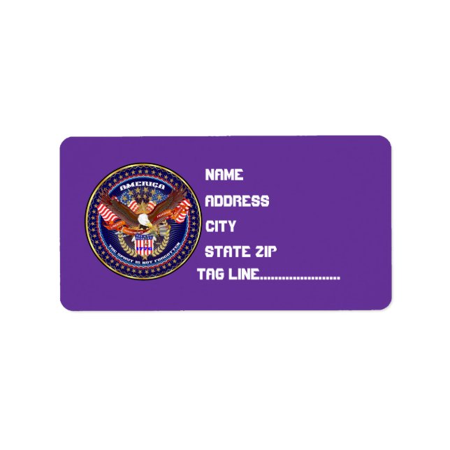 Étiquette Patriotic ou vétéran Pick one View Artist Comments (Devant)